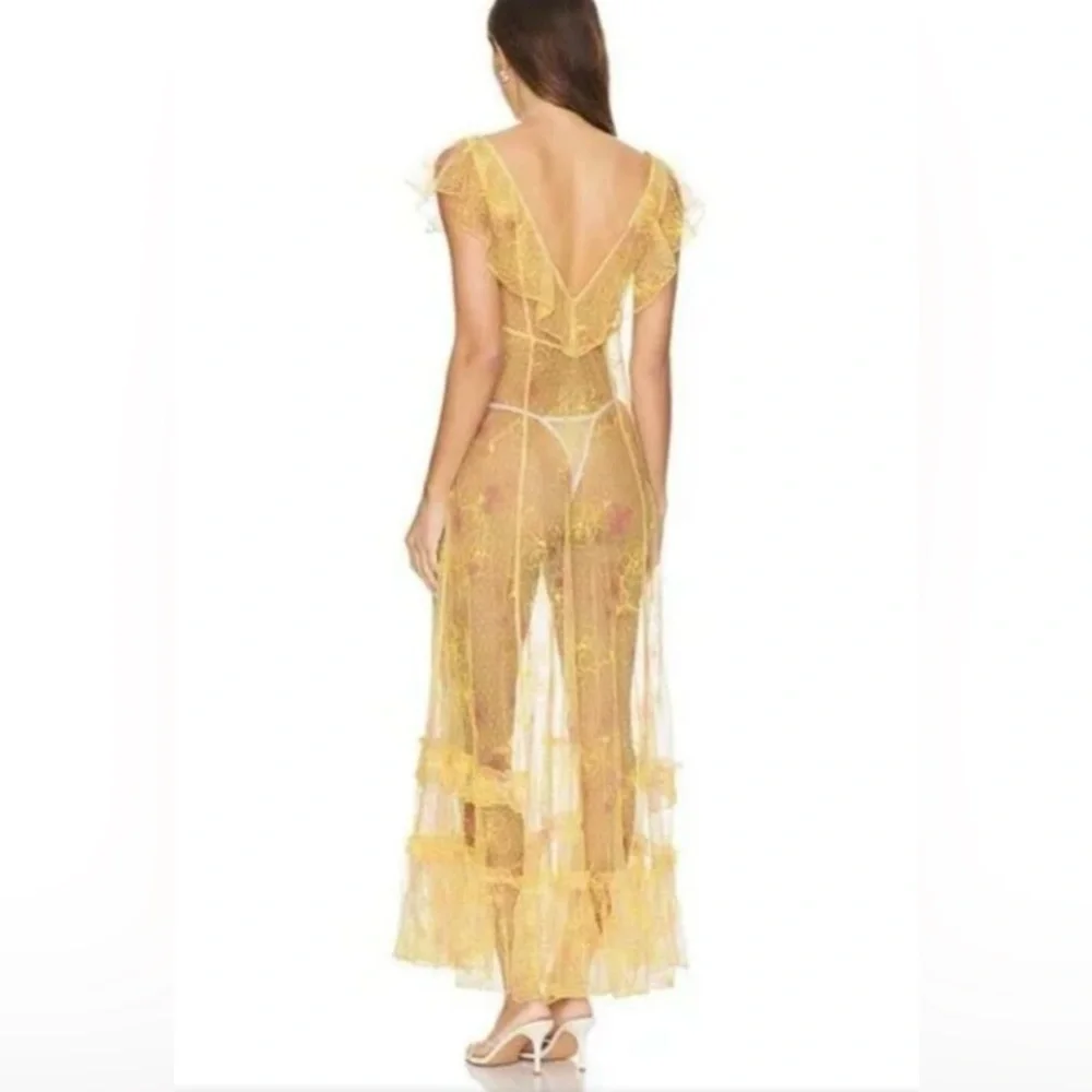 FREE PEOPLE Intimately Postcard From Paris Sheer Maxi Dress size S NWT $198